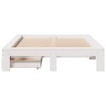 vidaXL Cadre de lit sans matelas blanc 135x190 cm bois de pin massif