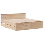 vidaXL Cadre de lit sans matelas avec tête de lit 180x200 cm bois pin