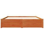 vidaXL Cadre de lit Cire marron 140 x 200 cm Bois de Pin Massif