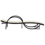 vidaXL Chaises longues lot de 2 avec table noir résine tressée