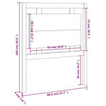 vidaXL Tête de lit Noir 80 5x4x100 cm Bois massif de pin