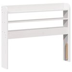 vidaXL Cadre de lit avec tête de lit sans matelas blanc 90x190 cm
