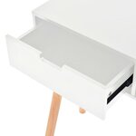 vidaXL Table console Bois de pin massif 80 x 30 x 72 cm Blanc