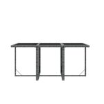 vidaXL Ensemble à manger de jardin coussins 7Pièces Résine tressée Gris