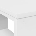 vidaXL Bureau d'Angle Blanc Blanc MDF Moyen Rangement