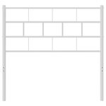 vidaXL Tête de lit métal blanc 80 cm