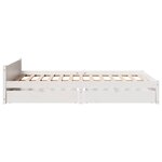 vidaXL Cadre de lit sans matelas blanc 150x200 cm bois de pin massif