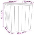 vidaXL Table de jardin avec couvercle amovible marron polypropylène