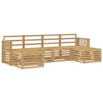 vidaXL Ensemble de canapés d'extérieur 5 Pièces Blanc 249 x 122 5 x 73 cm