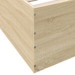 vidaXL Cadre de lit chêne sonoma 90x200 cm bois d'ingénierie