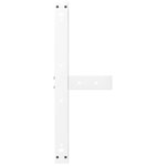 vidaXL Pieds de table basse en T  2 pièces  blanc  60 x 25 x (42-43) cm  acier