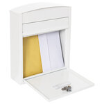 Boîte aux Lettres en Acier  Compact E5731  Anti-pluie  Blanc