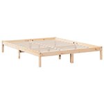 vidaXL Cadre de lit extra long sans matelas 140x220 cm bois massif pin