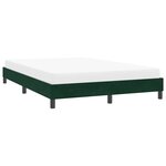 vidaXL Cadre de lit sans matelas vert foncé 140x210 cm velours