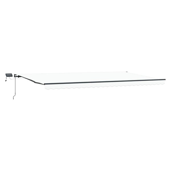 vidaXL Auvent Rétractable Blanc 600 ×300 cm tissu