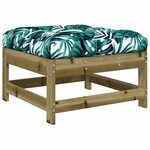vidaXL Salon de jardin 6 Pièces avec coussins bois de pin imprégné