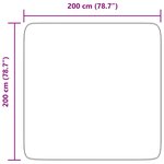 vidaXL Tapis Shaggy à poils longs NAVARRA rose poudré 200x200 cm