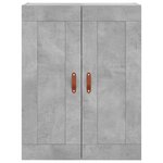 vidaXL Buffet haut Gris béton 69 5x34x180 cm Bois d'ingénierie