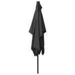vidaXL Parasol de jardin avec LED et mât en acier anthracite 2x3 m