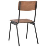 vidaXL Chaises à manger lot de 6 marron Contreplaqué