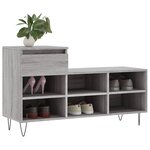 vidaXL Armoire à chaussures Sonoma gris 102x36x60 cm Bois d'ingénierie