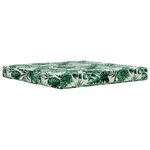 vidaXL Coussin de canapé d'extérieur Motif feuille 80 x 80 x 8 cm