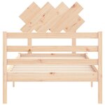 vidaXL Cadre de lit sans matelas 90x200 cm bois massif