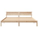 vidaXL Cadre de lit avec tête de lit Marron 180 x 200 cm Pin massif