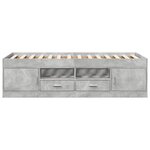 vidaXL Lit de jour avec tiroirs sans matelas gris béton 90x200 cm
