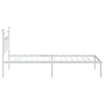 vidaXL Cadre de lit métal sans matelas et tête de lit blanc 107x203 cm