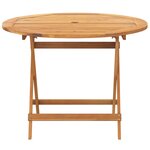 vidaXL Ensemble à manger de jardin 5Pièces noir polypropylène bois massif