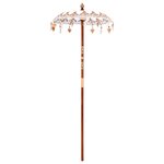 vidaXL Parasol balinais avec base Crème 95 x 95 x 260 cm