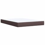 vidaXL Sommier à lattes de lit avec matelas Marron foncé 140x190 cm