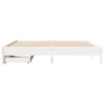vidaXL Cadre de lit sans matelas blanc 200x200 cm bois massif de pin