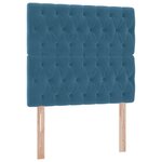 vidaXL Lit avec rangement et matelas Bleu foncé 100 x 200 cm Velours