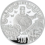 Monnaie FIFA WORLD CUP 26 1 Oz Argent 10 Pesos Mexico 2026 (PRÉCOMMANDE)