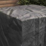 vidaXL Housse pour mobilier d'extérieur Noir 113 x 113 x 73 cm 600D