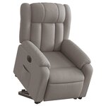 vidaXL Fauteuil inclinable électrique taupe tissu