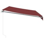 vidaXL Auvent manuel rétractable bordeaux 350x250 cm