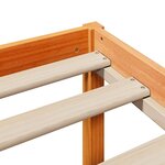 vidaXL Cadre de lit et tête de lit sans matelas cire marron 120x200 cm