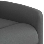 vidaXL Fauteuil inclinable Gris foncé Tissu