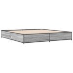 vidaXL Cadre de lit sans matelas sonoma gris 200x200 cm