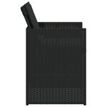 vidaXL Ensemble à manger de jardin coussins 5Pièces Noir Résine tressée