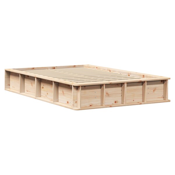 vidaXL Cadre de lit avec stockage Marron 120 x 200 cm bois