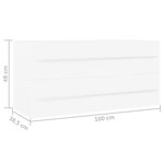 vidaXL Armoire d'évier Blanc 100x38 5x48 cm Aggloméré