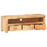 vidaXL Meuble TV 119x30x41 cm Bois de manguier brut