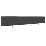 vidaXL Paravent 5 panneaux Tissu 600 x 80 cm Anthracite