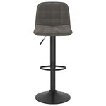vidaXL Tabouret de bar Gris foncé Velours