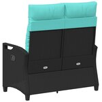 vidaXL Banc de jardin avec oreiller 105 x 60 x 112 cm acier