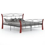 vidaXL Cadre de lit sans matelas noir métal 140x200 cm
